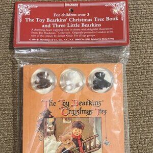 Shackman Collectible The Toy Bearkins Christmas Tree Book & 3 Bears 1994 Jewett